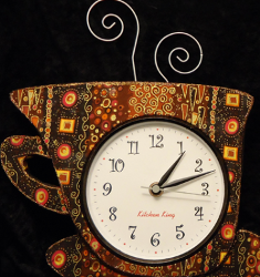 Fabric Coffee Cup Clock