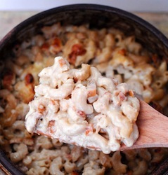 Macaroni and Cheese with Chicken Apple Sausage and Bacon