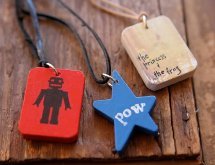 Personalized Wooden Pendant Necklaces
