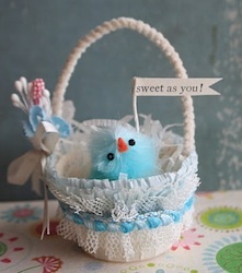 Birdie Easter Basket from a Nut Cup