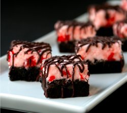 Dark Chocolate Cherry Cordial Brownies