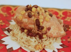 Creamy Slow Cooker Salsa Chicken