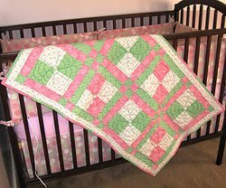 Springtime Disappearing Nine Patch Baby Quilt Springtime Disappearing Nine Patch Baby Quilt