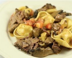 Braised Beef Short Ribs with Tortelloni in Marsala Cream Sauce