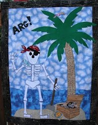 Mr. Bones Skeleton Pirate Quilt Mr. Bones Skeleton Pirate Quilt