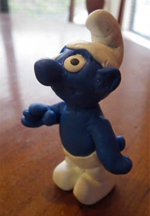 Clay Smurf Figurine Clay Smurf Figurine