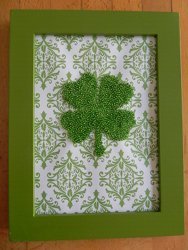 Festive Framed Four Leaf Clover