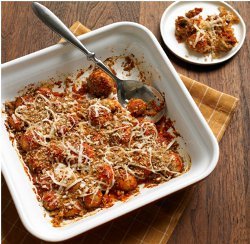 "Fried" Mushroom Parmesan Bake