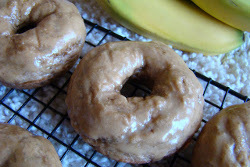 Maple Glazed Banana Donuts