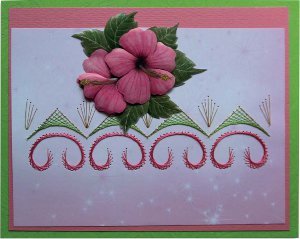 Hawaiian Bliss Embroidered Card Hawaiian Bliss Embroidered Card