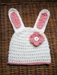 Easter Bunny Hat with Flower