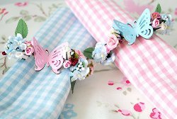 Butterfly Floral Napkin Rings