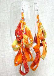 Fabric Chandelier Earrings Fabric Chandelier Earrings