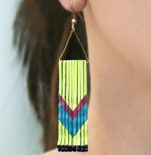 Thrifty Chevron Earrings