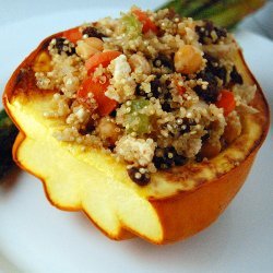Moroccan Chicken Stuffed Acorn Squash