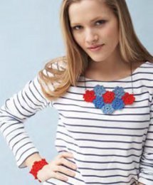 Nautical Poppies Necklace and Bracelet Set