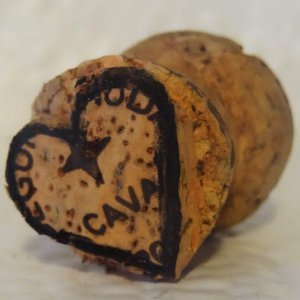 Champagne Cork Valentine Stamps