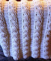 Cabled Baby Blanket Cabled Baby Blanket