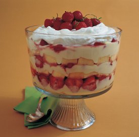 Beautiful Strawberry and Cream Trifle