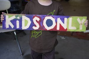 "Kids Only" Sign | AllFreeKidsCrafts.com