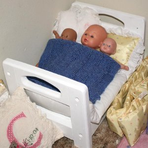 Upcycled Wine Rack Doll Bed