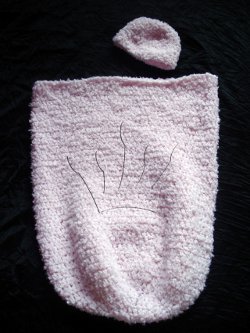 Pink Fluffy Clouds Cocoon and Hat AllFreeCrochet.com