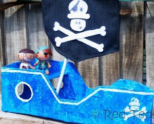 Papier Mache Pirate Ship