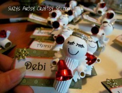 Macaroni Christmas Angel Name Tags