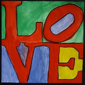 Robert Indiana's LOVE Card | AllFreeKidsCrafts.com