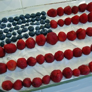 Fourth of July Fruit Flag Cake