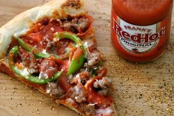 Clarkston Special Pizza with Frank's Red Hot Sauce