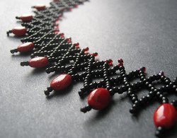 Vertical Seed Bead Netting Stitch