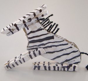 Cardboard Zebra Puppets
