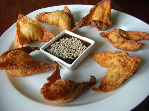 Colorful Asian Wontons