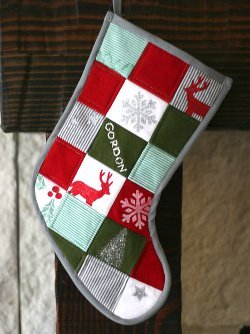 Patchwork Baby Christmas Stocking
