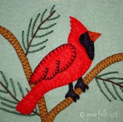 Cardinal Applique Pattern