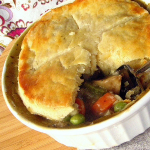 White Wine Mushroom Pot Pie