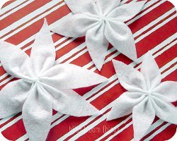 Satin Ribbon and Felt Poinsettia