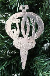 Joy Embossed Snowflake Ornament