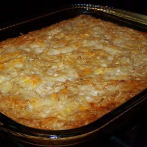 What is a recipe for Cracker Barrel hashbrown casserole?