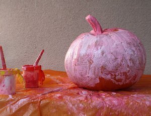Think Pink Painted Pumpkins