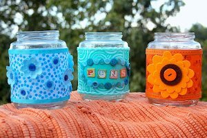 Embellished Art Supply Jars