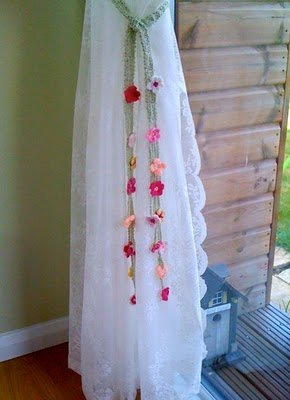 Floral Curtain Tie Backs