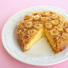 Banana Coconut Upside Down Cake