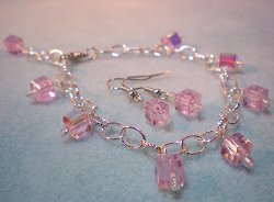 Pretty Pink Cube Bead Set