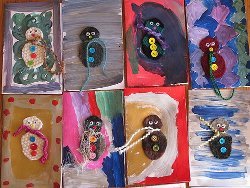 Recycled Sweater Snowman Cards