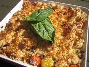 Crispy Cherry Tomato Cobbler