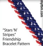 Stars and Stripes Friendship Bracelet Pattern