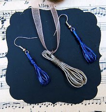 Tiny Wire Whisk Earrings and Pendant