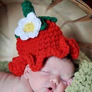 Crochet Strawberry Hat Crochet Strawberry Hat